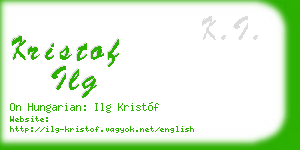 kristof ilg business card